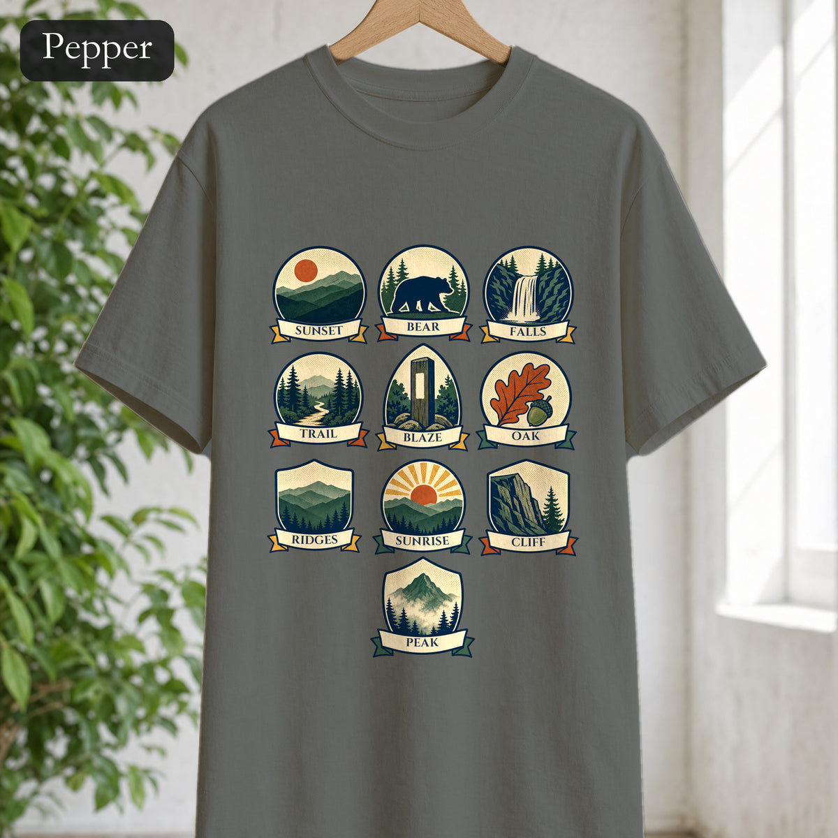 Appalachian Trail Shirt, Hiking Badge Tee, AT Thru Hiker Gift, Retro Adventure Nature Sweatshirt