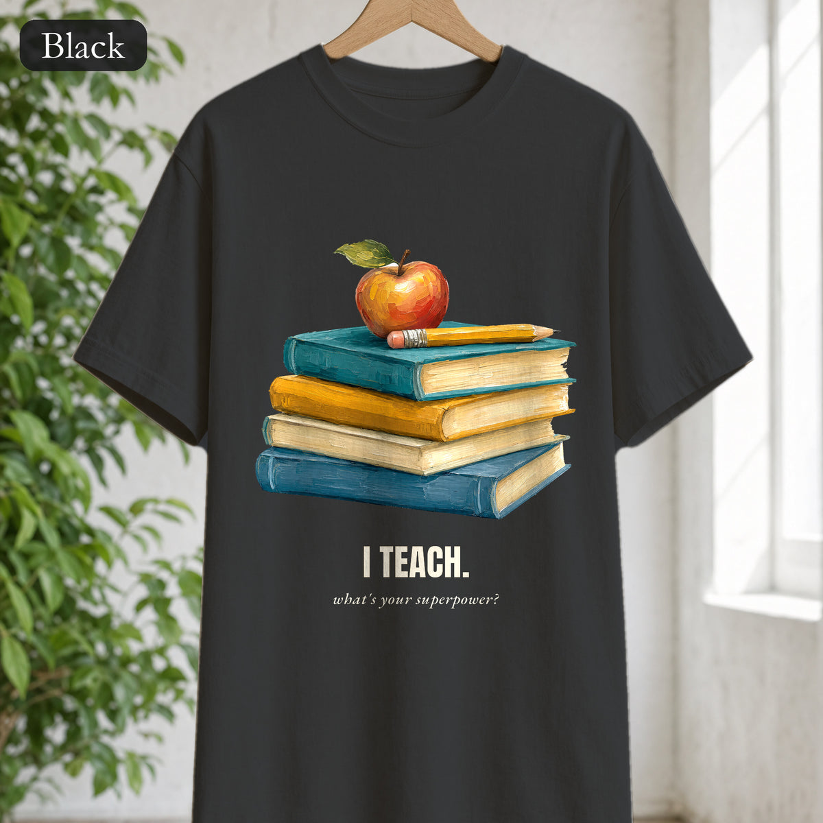 Teacher Shirt, I Teach What's Your Superpower Tee, Teacher Appreciation Gift, Painterly Back to School Sweatshirt