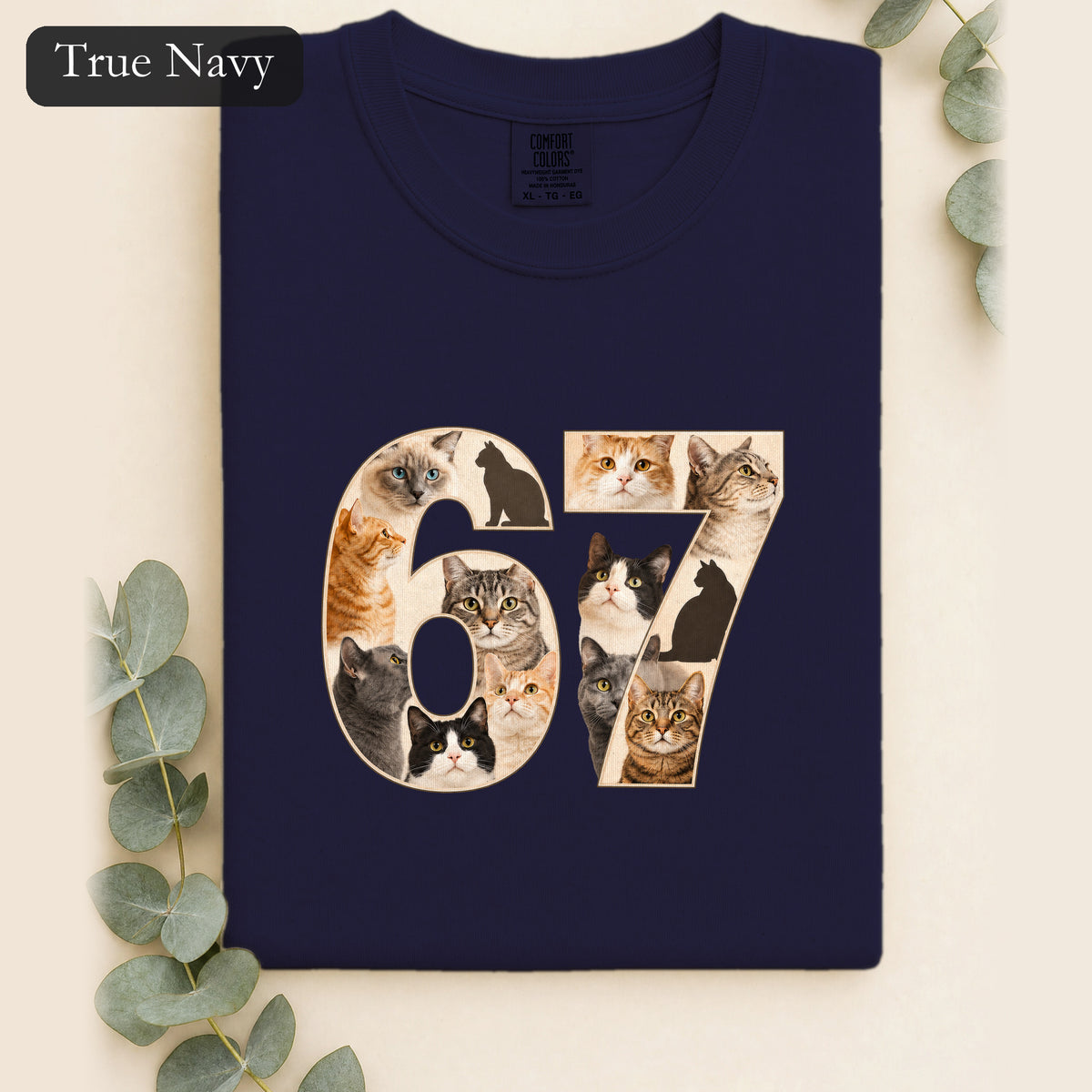 67 Cats Shirt, Funny 67 Meme Cat Tee, Trendy Cat Number Gift, Cat Lover Sweatshirt