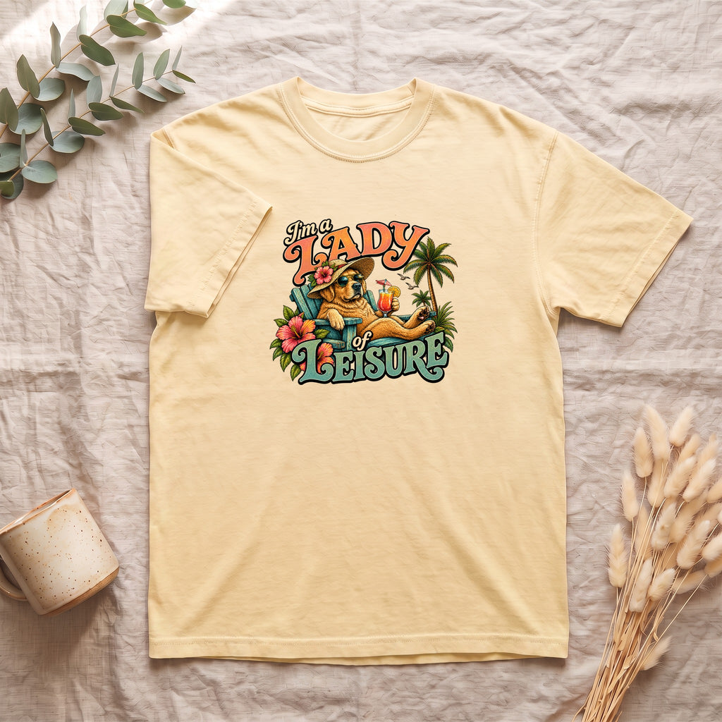 Lady of Leisure Shirt — Retro Tropical Relaxation Tee