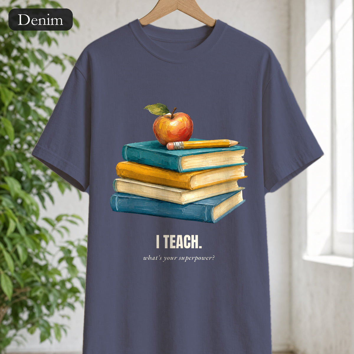 Teacher Shirt, I Teach What's Your Superpower Tee, Teacher Appreciation Gift, Painterly Back to School Sweatshirt