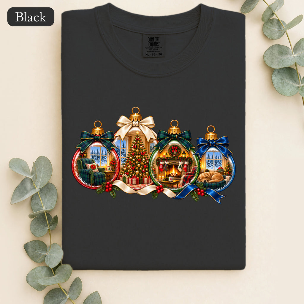 Christmas Ornament Scene Shirt | Holiday Bauble Tee