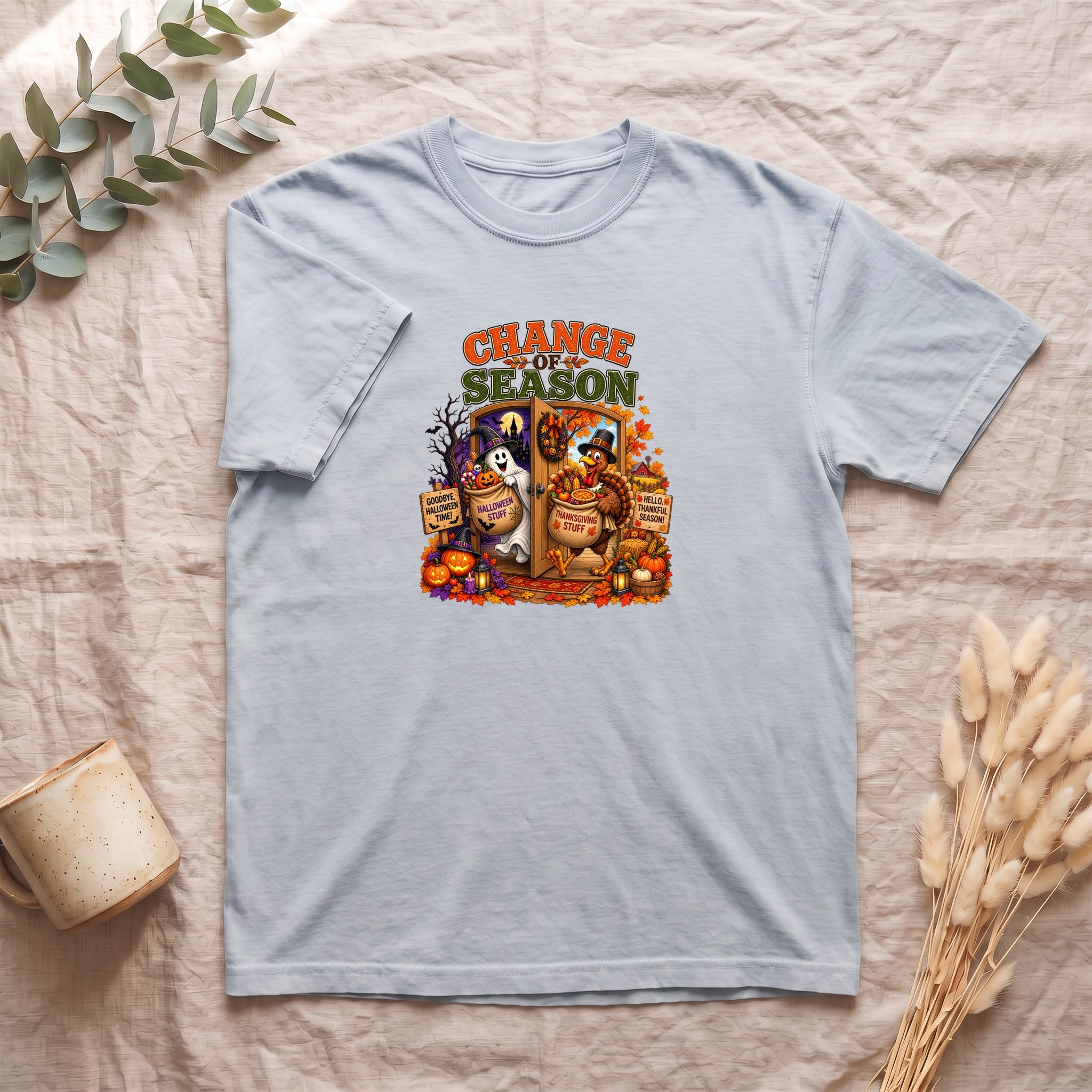 Change Season shirt | Halloween autumn pumpkins spooky tombstones