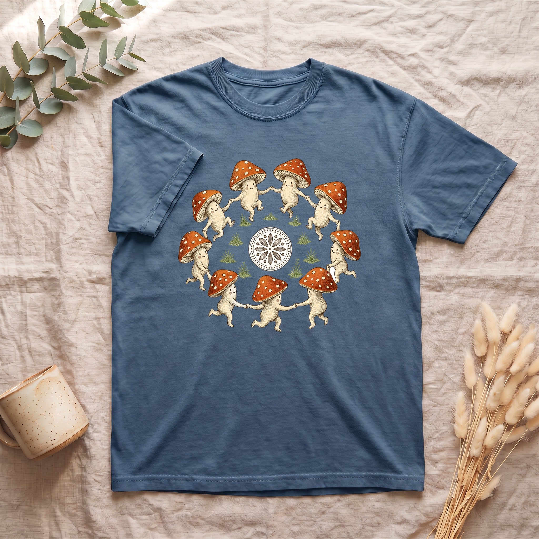 Cottagecore Mushroom Shirt, Fairy Ring Tee, Goblincore Nature Gift, Whimsical Mushroom Sweatshirt