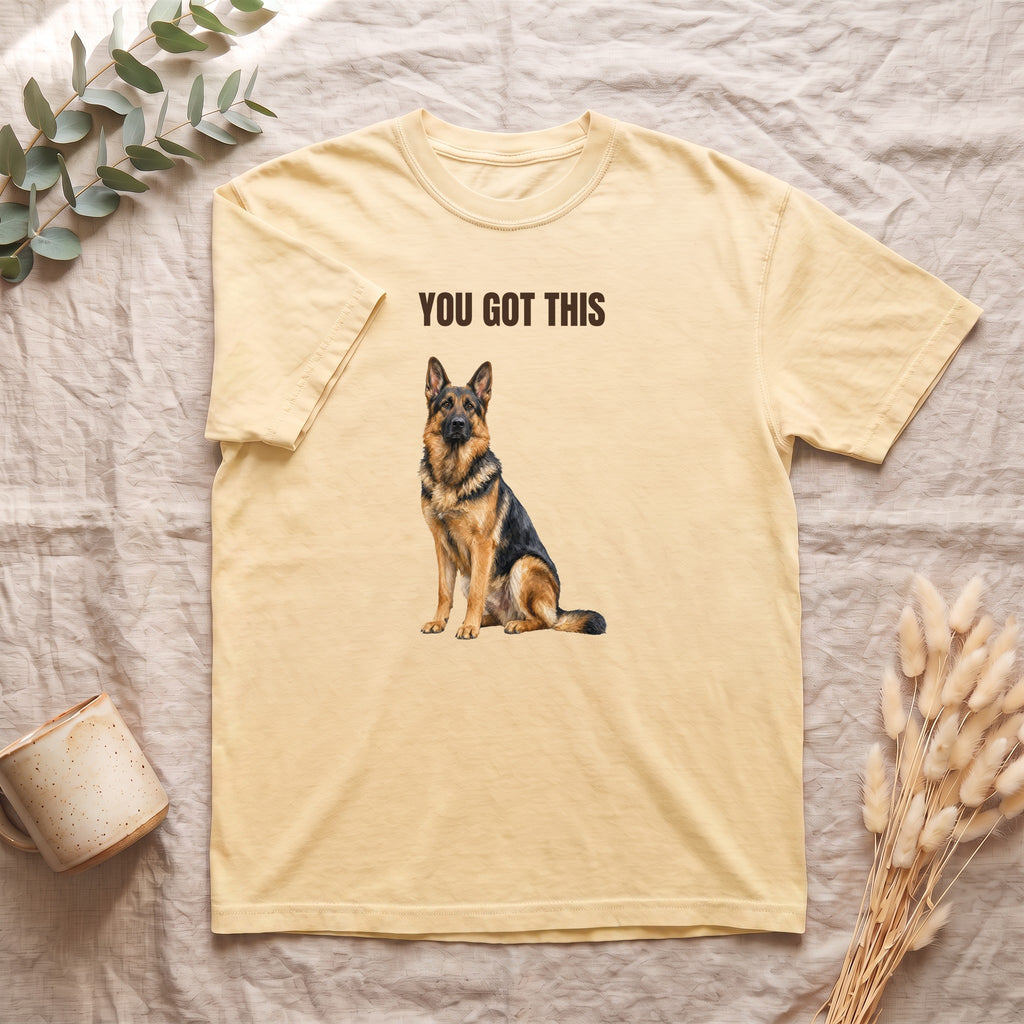 You Got This German Shepherd Shirt, GSD Dog Lover Motivational Tee, Encouragement Dog Mom Gift, Painterly Dog Sweatshirt