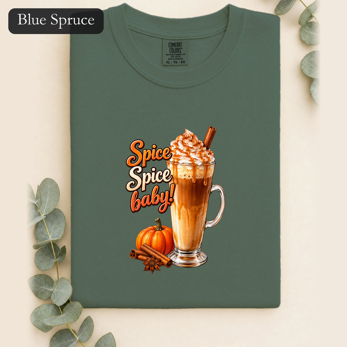 Spice Spice Baby Pumpkin Spice Latte Shirt | Fall Coffee Tee
