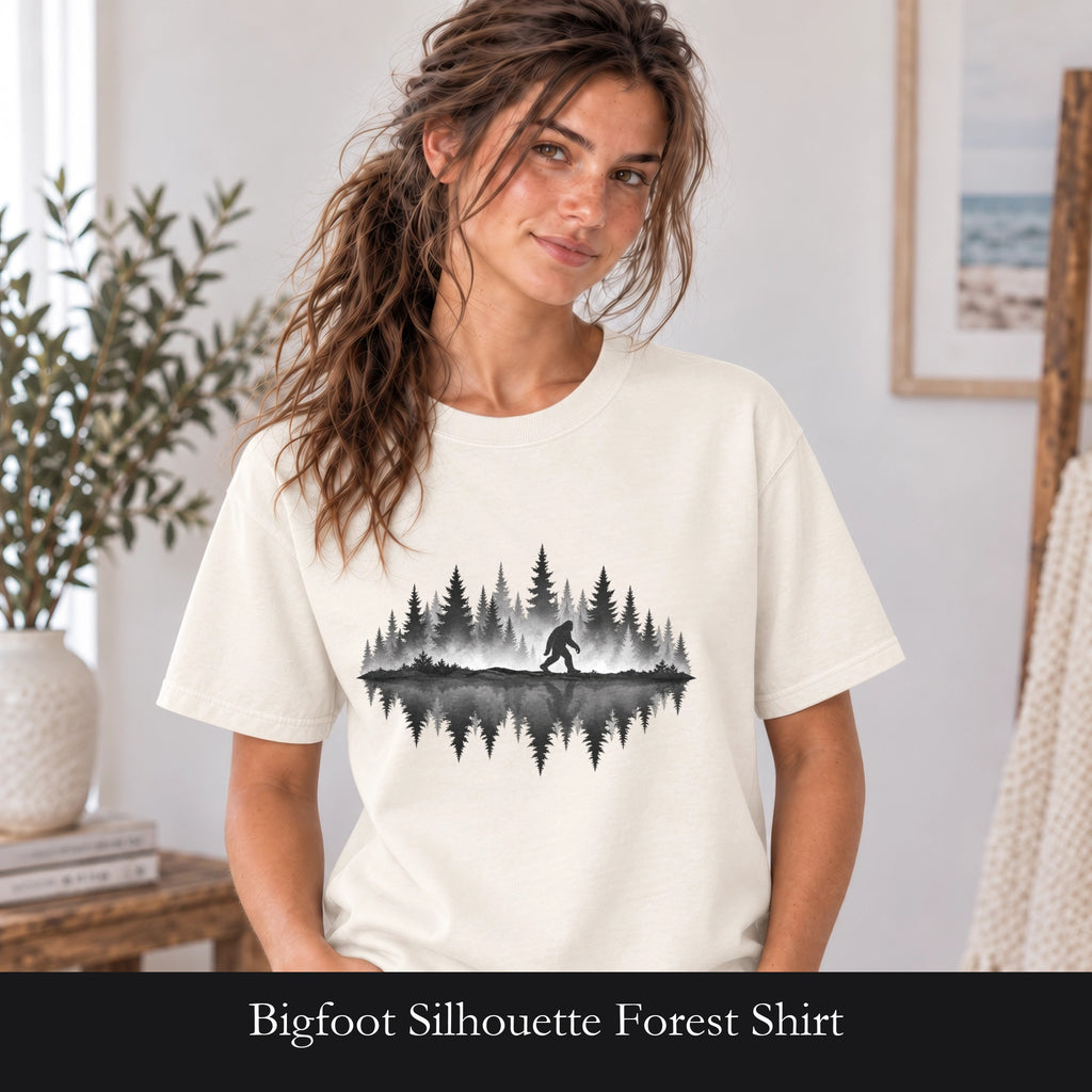 Bigfoot Silhouette Forest Shirt