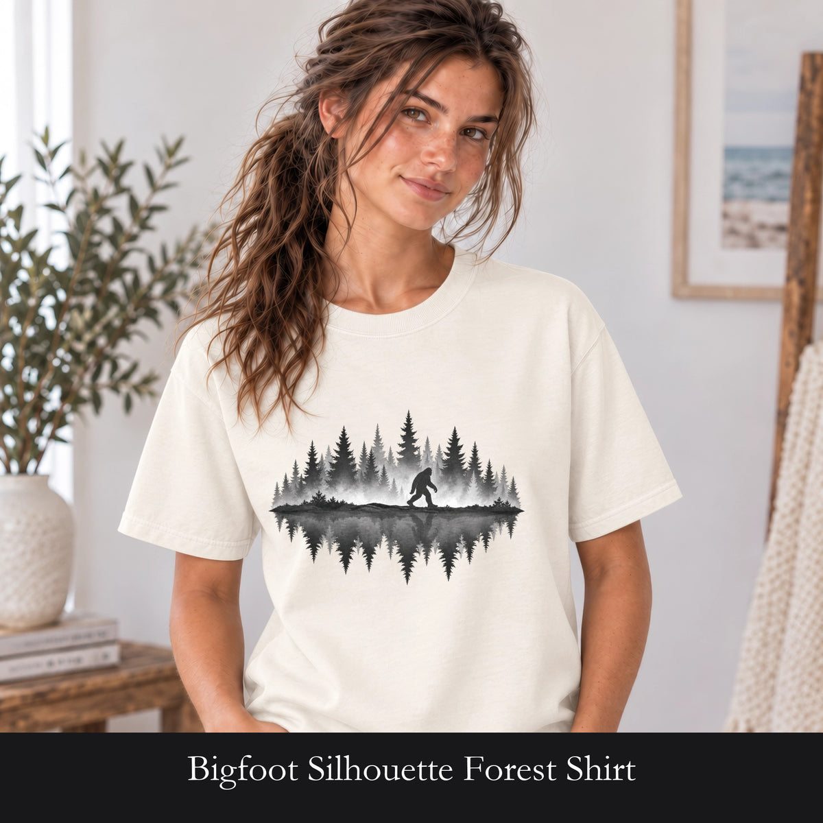 Bigfoot Silhouette Forest Shirt