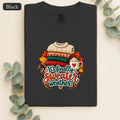 It's Finally Sweater Weather shirt | cozy fall knit stack, autumn leaves, coffee mug