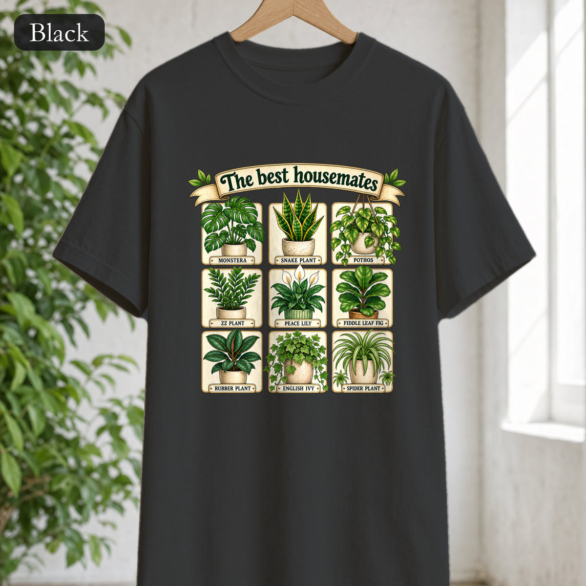 The Best Housemates plant grid Shirt | Tee