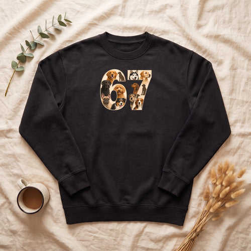 67 Dogs Shirt, Funny 67 Meme Dog Tee, Trendy Dog Number Gift, Dog Lover Sweatshirt