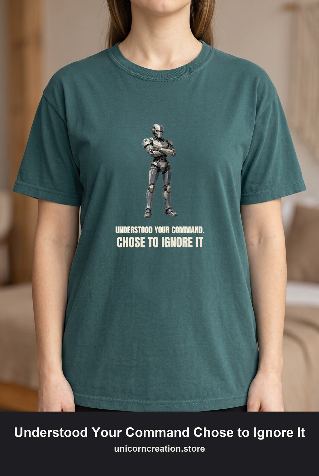 Understood Your Command Chose to Ignore It Shirt, Funny AI Robot Tee, Sarcastic Tech Programmer Gift, Sci-Fi Sweatshirt