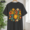 Choose Joy Shirt, Retro Groovy Tee, 70s Aesthetic Gift, Positive Affirmation Sweatshirt