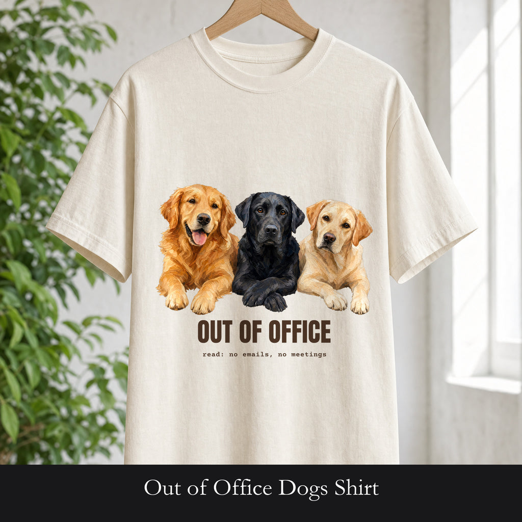 Out of Office Dogs Shirt, No Emails No Meetings Tee, Funny Work Dog Lover Gift, Lazy Weekend Sweatshirt