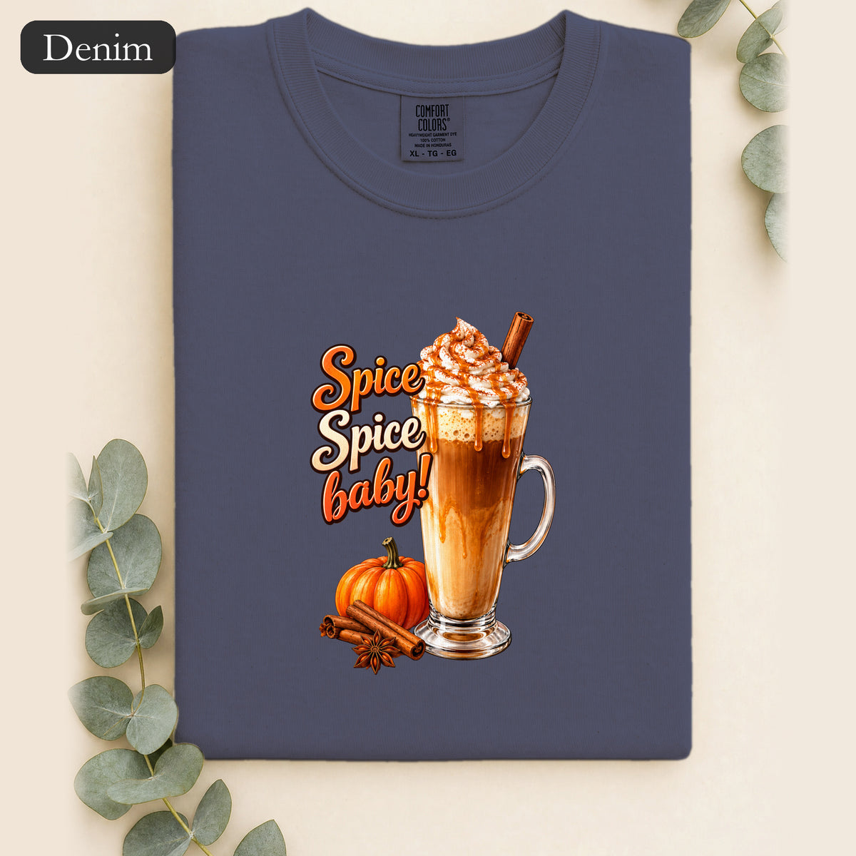 Spice Spice Baby Pumpkin Spice Latte Shirt | Fall Coffee Tee