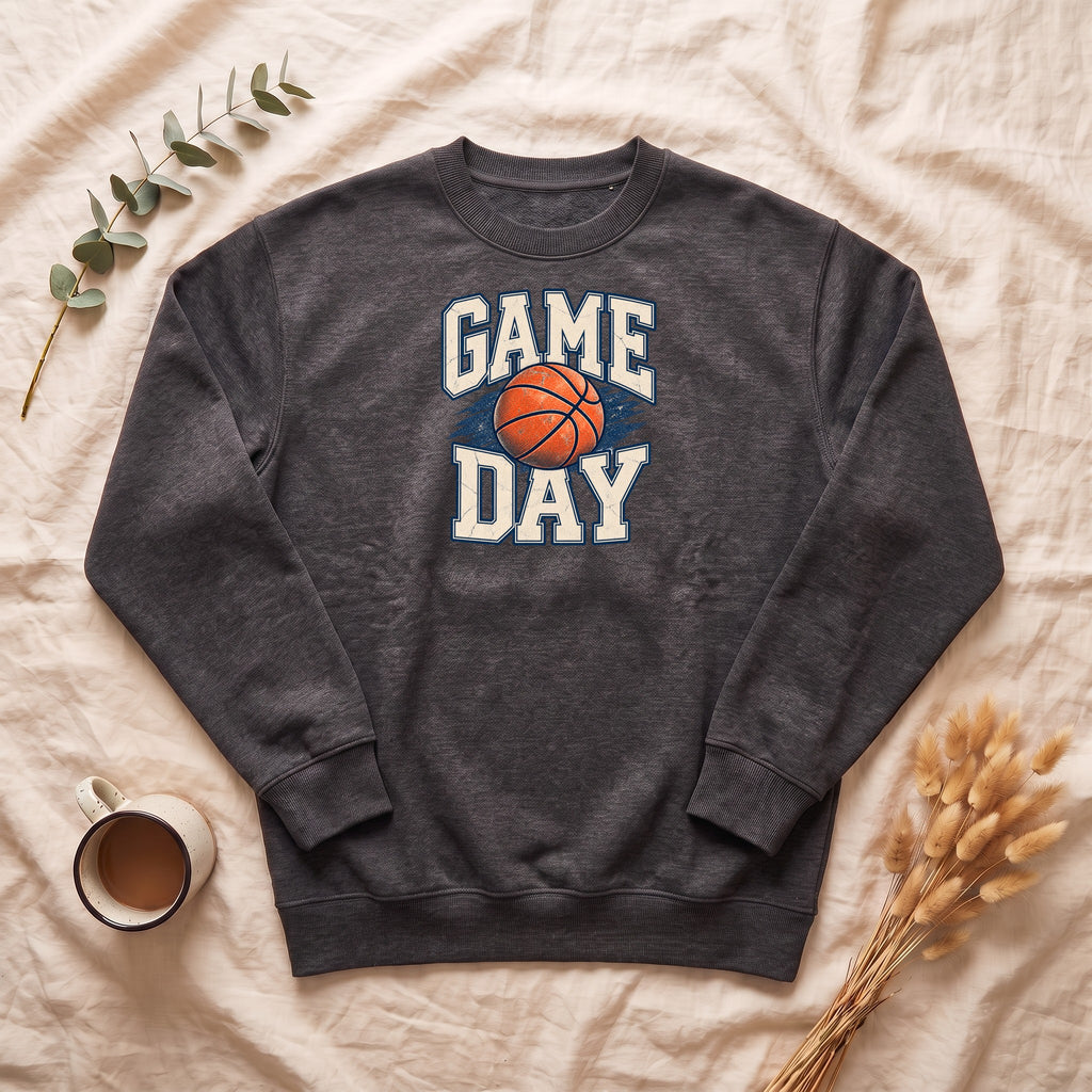 Game Day Basketball Crewneck Sweatshirt. Basketball Fan. Basketball Dad Sweatshirt. Basketball Mom Sweatshirt.