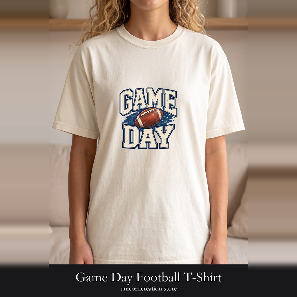 Game Day Football T-Shirt — Vintage Football Tee. Football Dad Shirt. Football Mom Shirt.