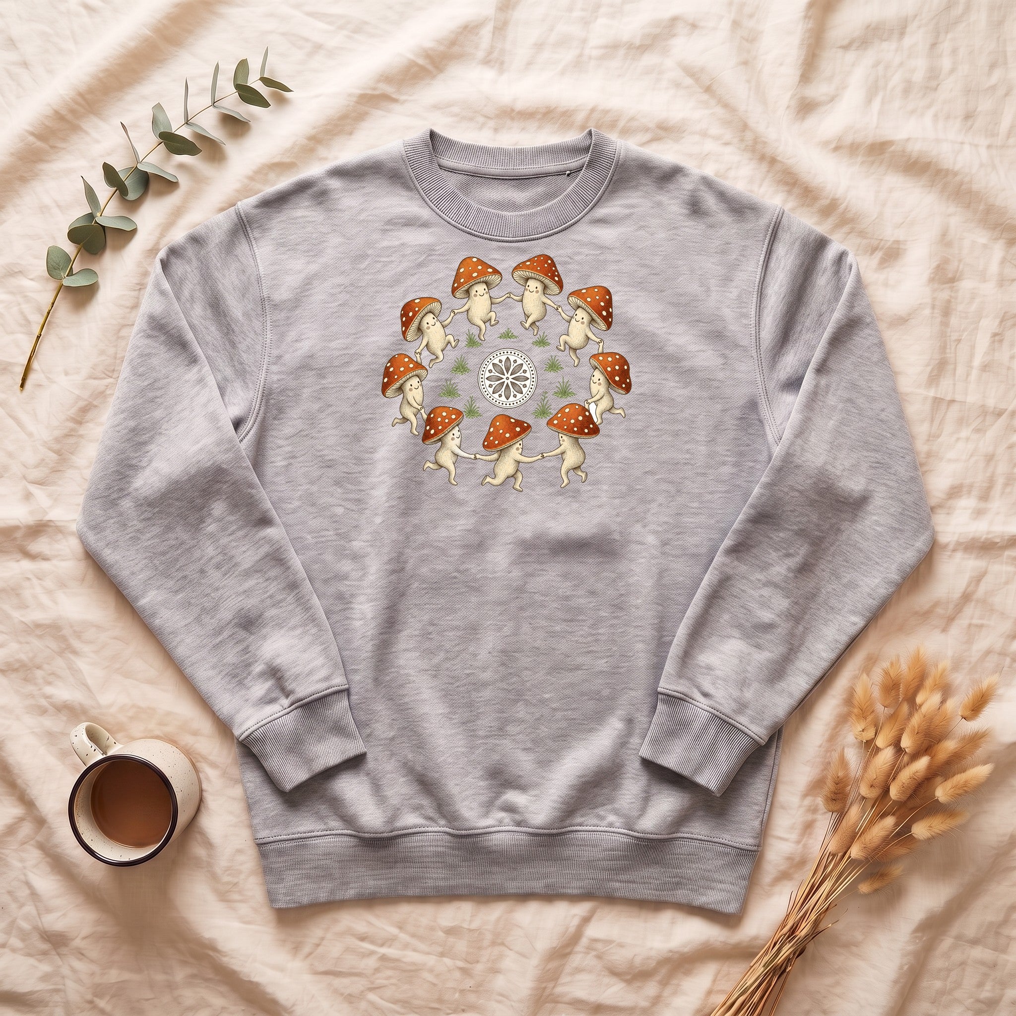 Cottagecore Mushroom Shirt, Fairy Ring Tee, Goblincore Nature Gift, Whimsical Mushroom Sweatshirt