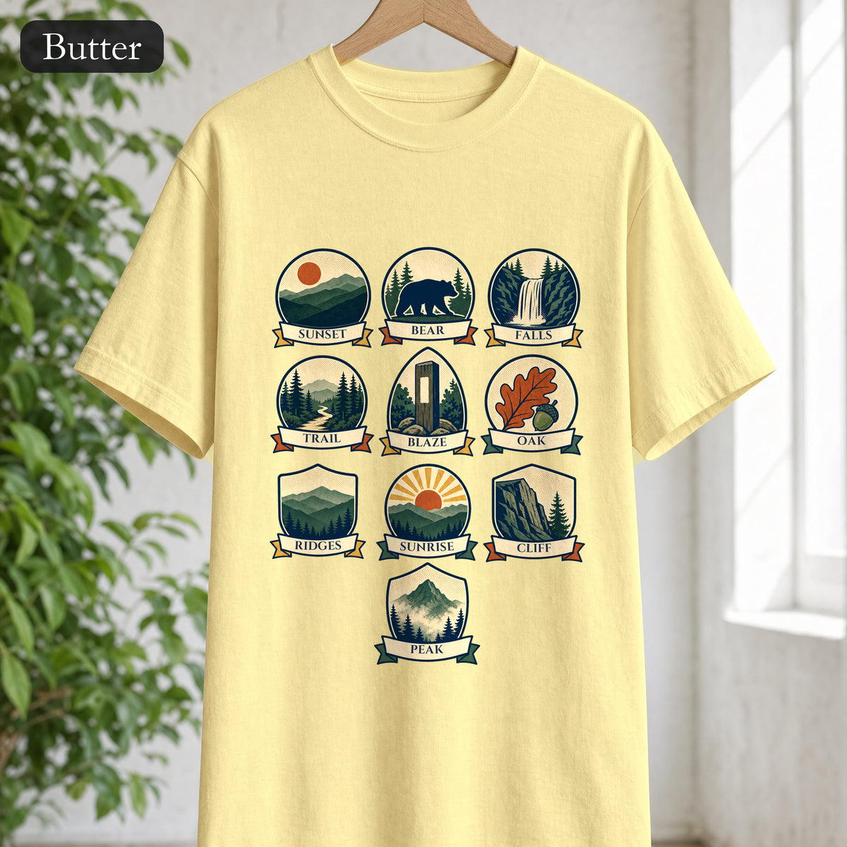 Appalachian Trail Shirt, Hiking Badge Tee, AT Thru Hiker Gift, Retro Adventure Nature Sweatshirt