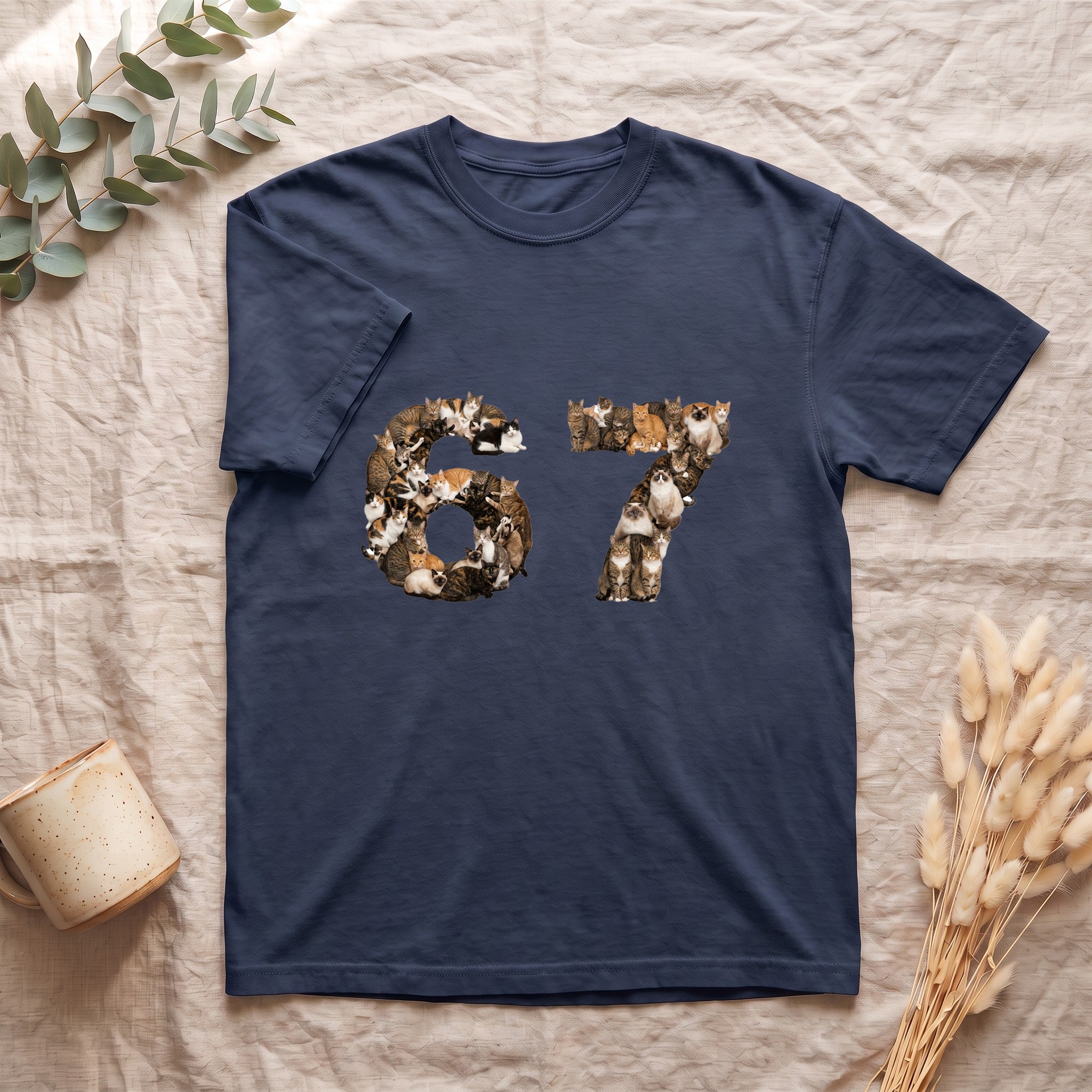 67 Cats Shirt, Funny 67 Meme Cat Tee, Trendy Cat Number Gift, Cat Lover Sweatshirt
