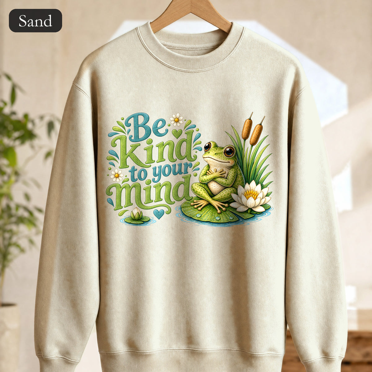 Be Kind To Your Mind Shirt, Cute Frog Tee, Mental Health Awareness Gift, Kawaii Frog Sweatshirt