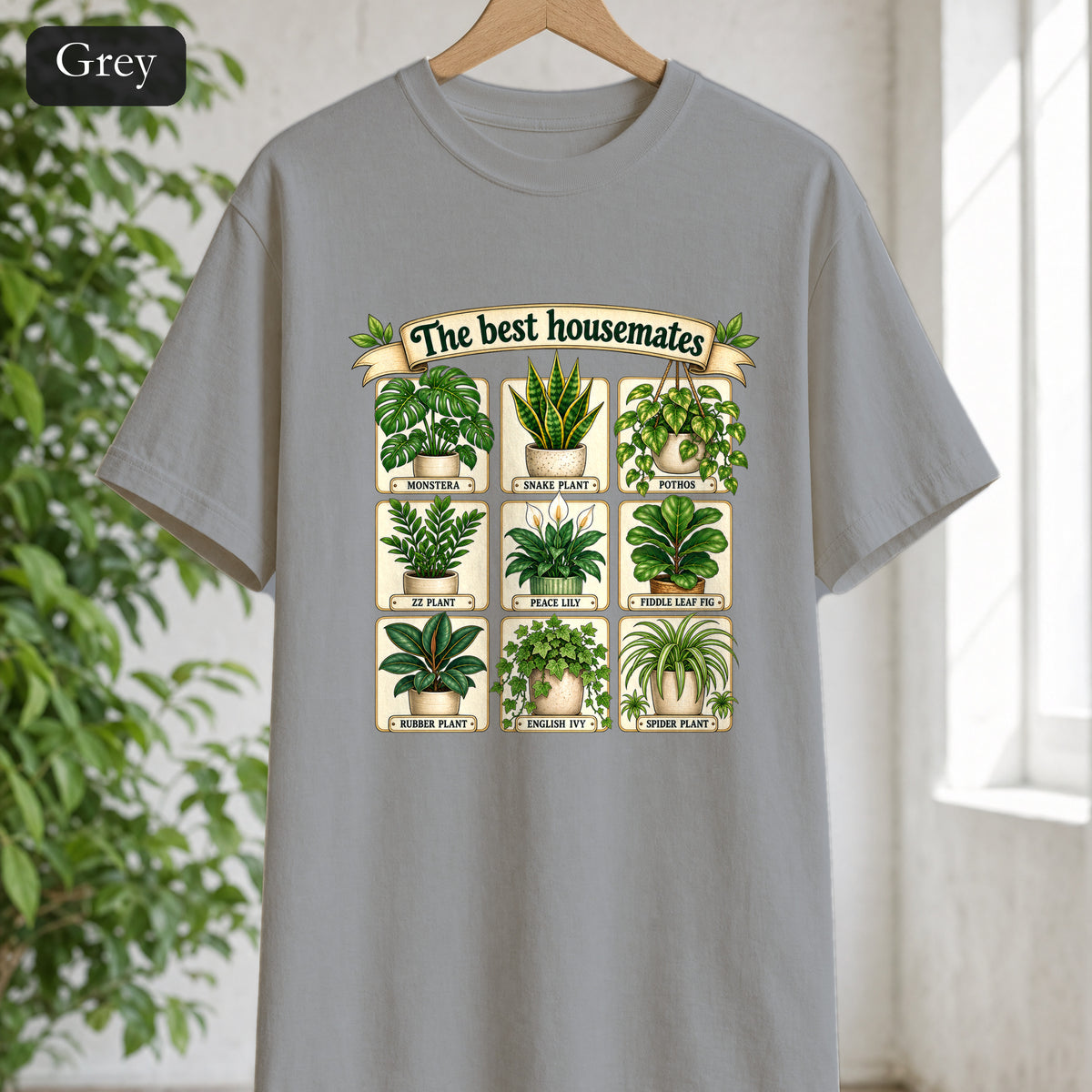 The Best Housemates plant grid Shirt | Tee