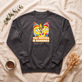 This Weather Is Bananas Sweatshirt, Funny Freezing Banana Crewneck, Winter Fruit Pun Gift, Cold Weather Humor Sweatshirt