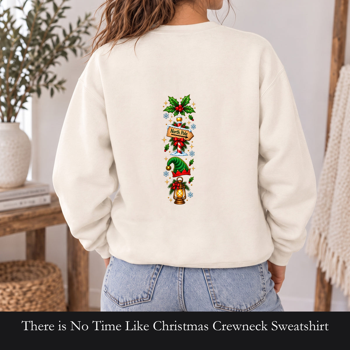 There is No Time Like Christmas Crewneck Sweatshirt | Elf Holiday Design
