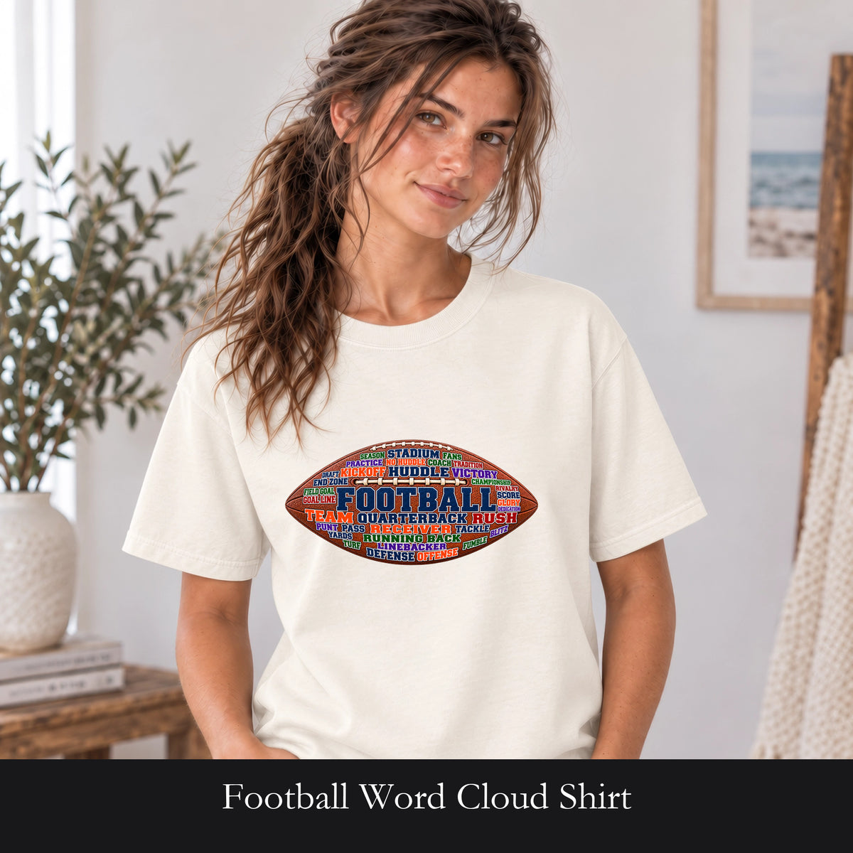 Football Word Cloud Shirt | Football Typography Tee