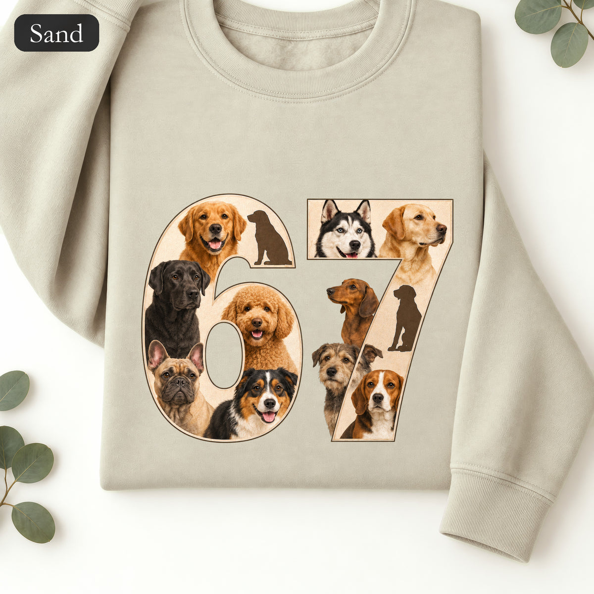 67 Dogs Shirt, Funny 67 Meme Dog Tee, Trendy Dog Number Gift, Dog Lover Sweatshirt