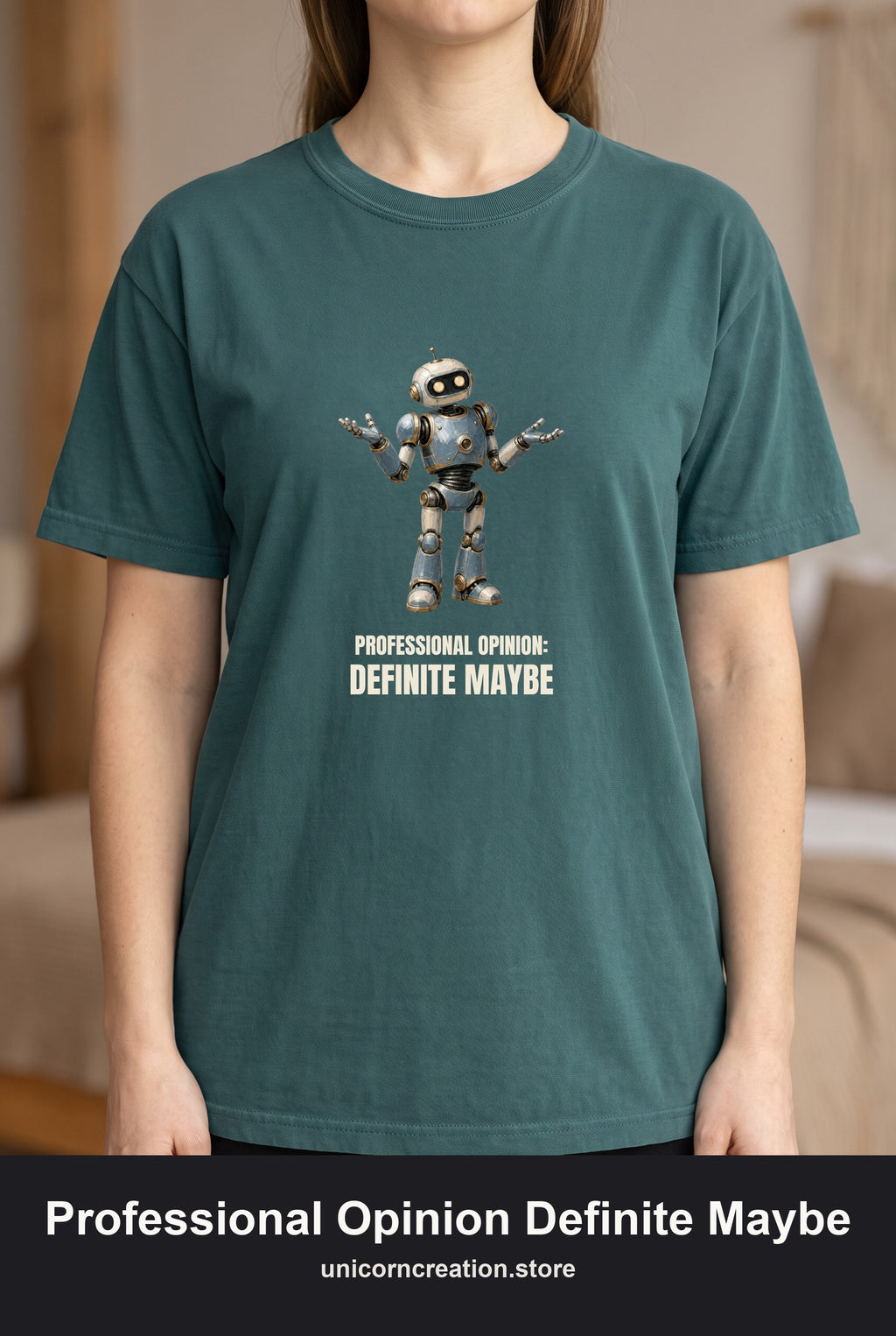 Professional Opinion Definite Maybe Shirt, Funny Robot Tech Tee, Engineer Programmer Gift, Sarcastic AI Sweatshirt
