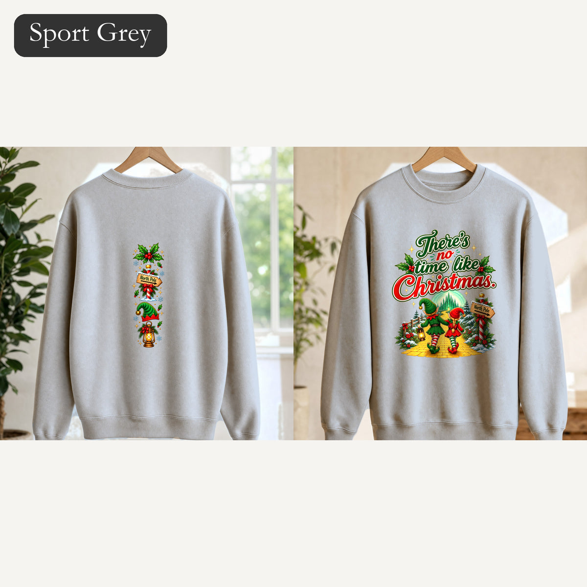 There is No Time Like Christmas Crewneck Sweatshirt | Elf Holiday Design
