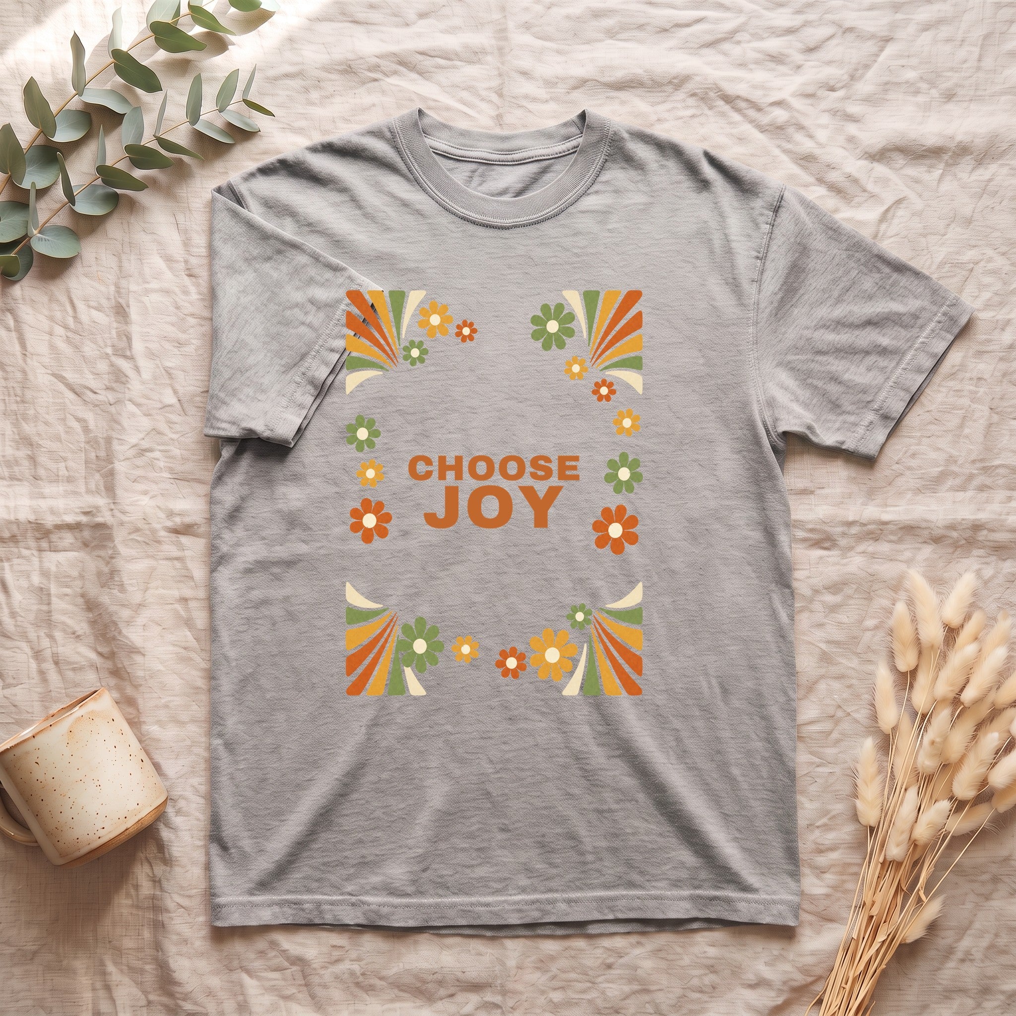 Choose Joy Shirt, Retro Groovy Tee, 70s Aesthetic Gift, Positive Affirmation Sweatshirt