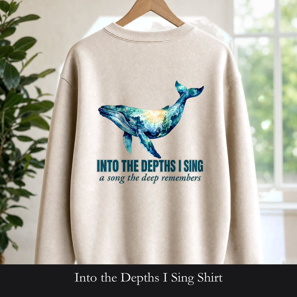 Into the Depths I Sing Shirt, Humpback Whale Double Exposure Tee, Ocean Lover Marine Life Gift, Nautical Sweatshirt