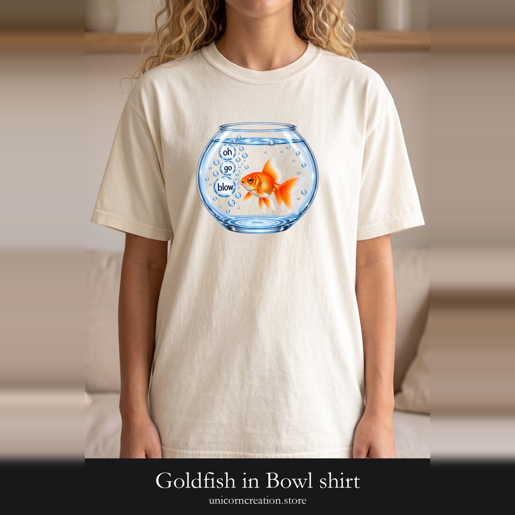 Goldfish in Bowl shirt | Cute Aquarium Fish Illustration