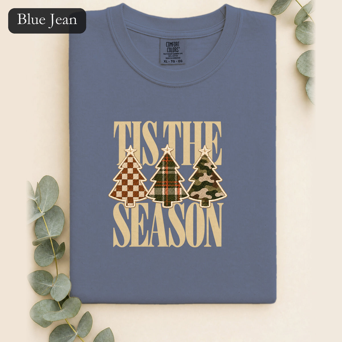 Plaid Woodland Christmas Trees Shirt | Holiday Tree Trio Tee