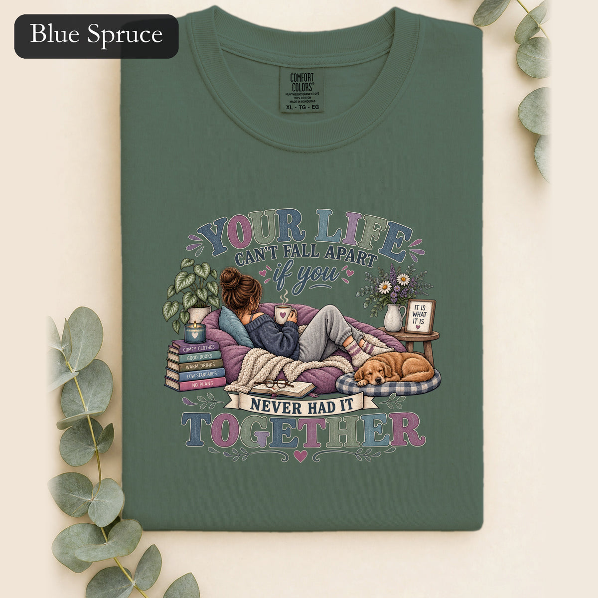 Your Life Your Cottagecore Aesthetic Shirt | Cozy Reading Dog Design