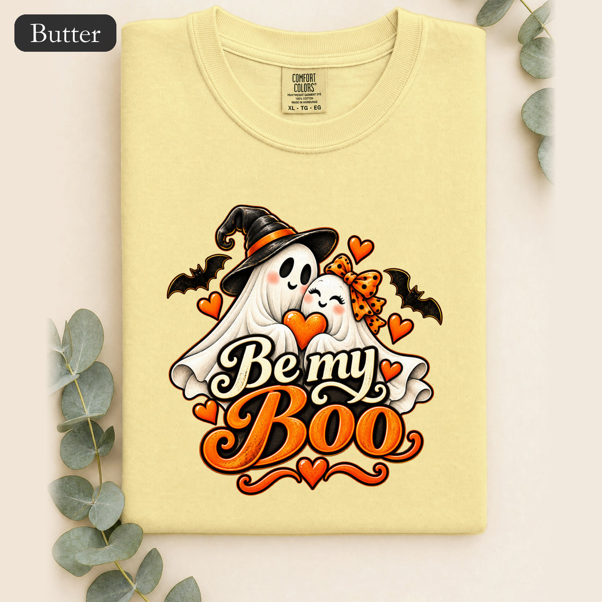 Be My Boo ghost couple Shirt | Halloween spooky hearts