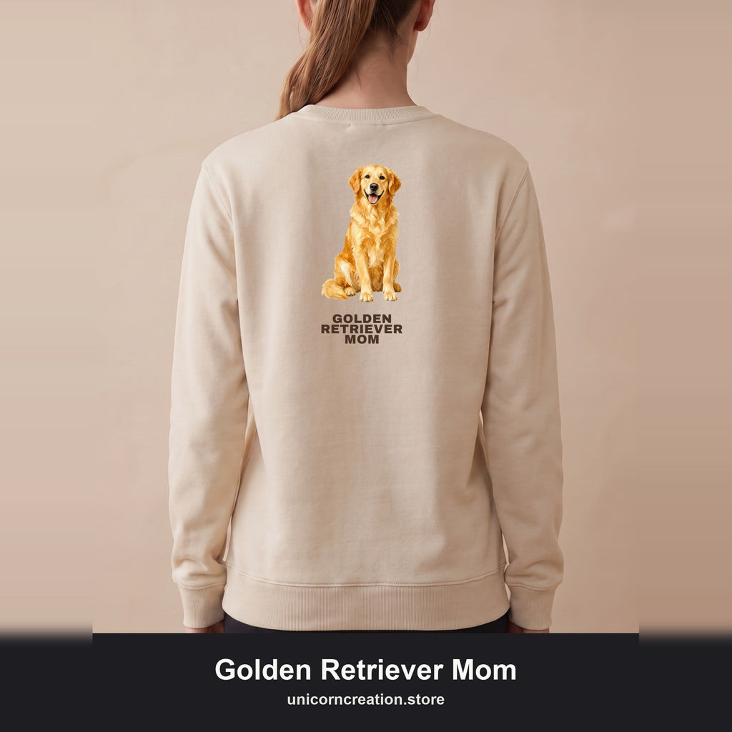 Golden Retriever Mom Shirt, Painterly Golden Dog Mom Tee, Cute Golden Lover Gift, Dog Owner Sweatshirt for Her