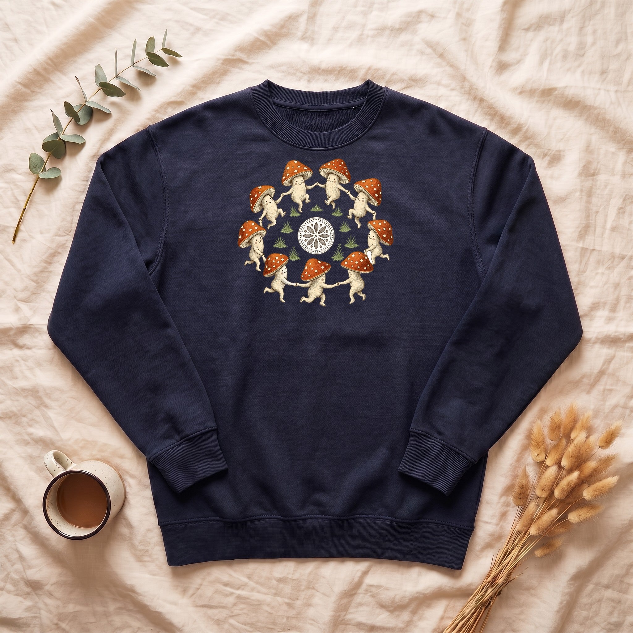 Cottagecore Mushroom Shirt, Fairy Ring Tee, Goblincore Nature Gift, Whimsical Mushroom Sweatshirt