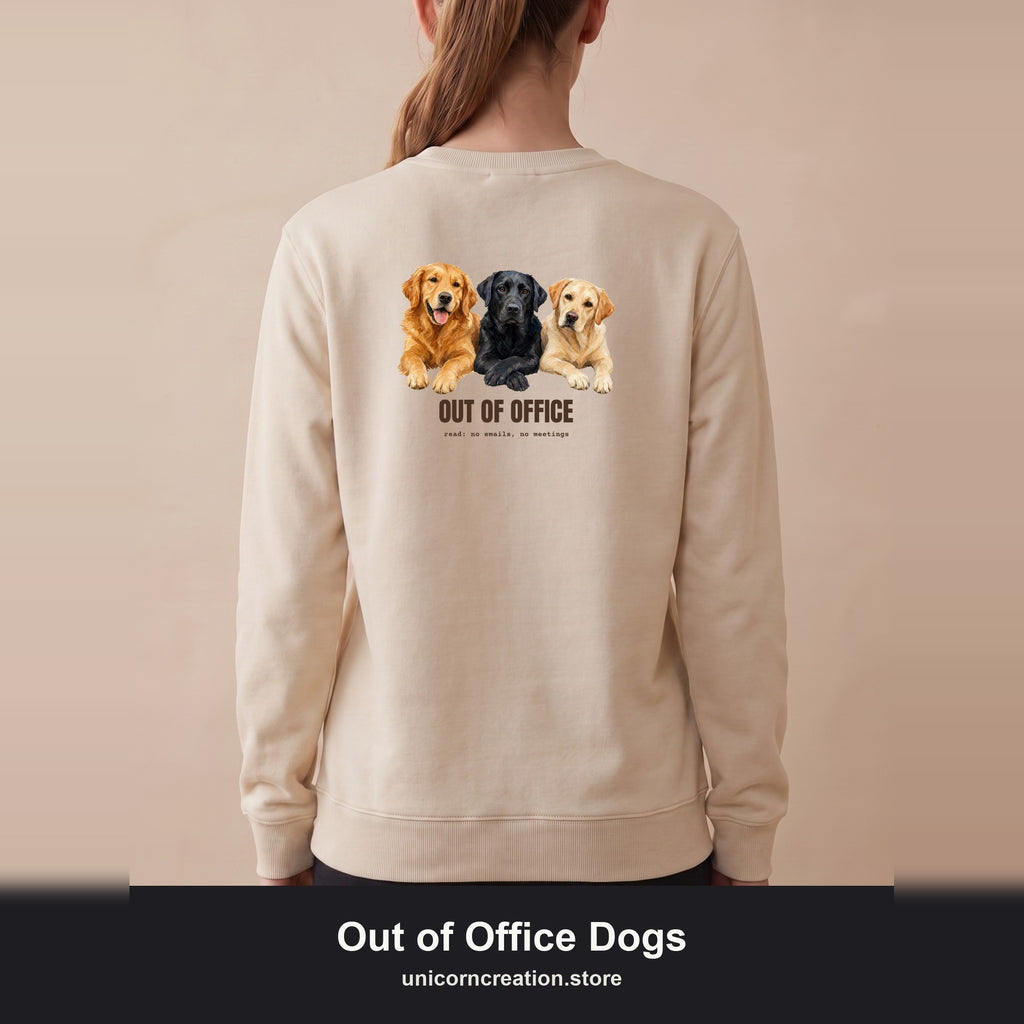 Out of Office Dogs Shirt, No Emails No Meetings Tee, Funny Work Dog Lover Gift, Lazy Weekend Sweatshirt