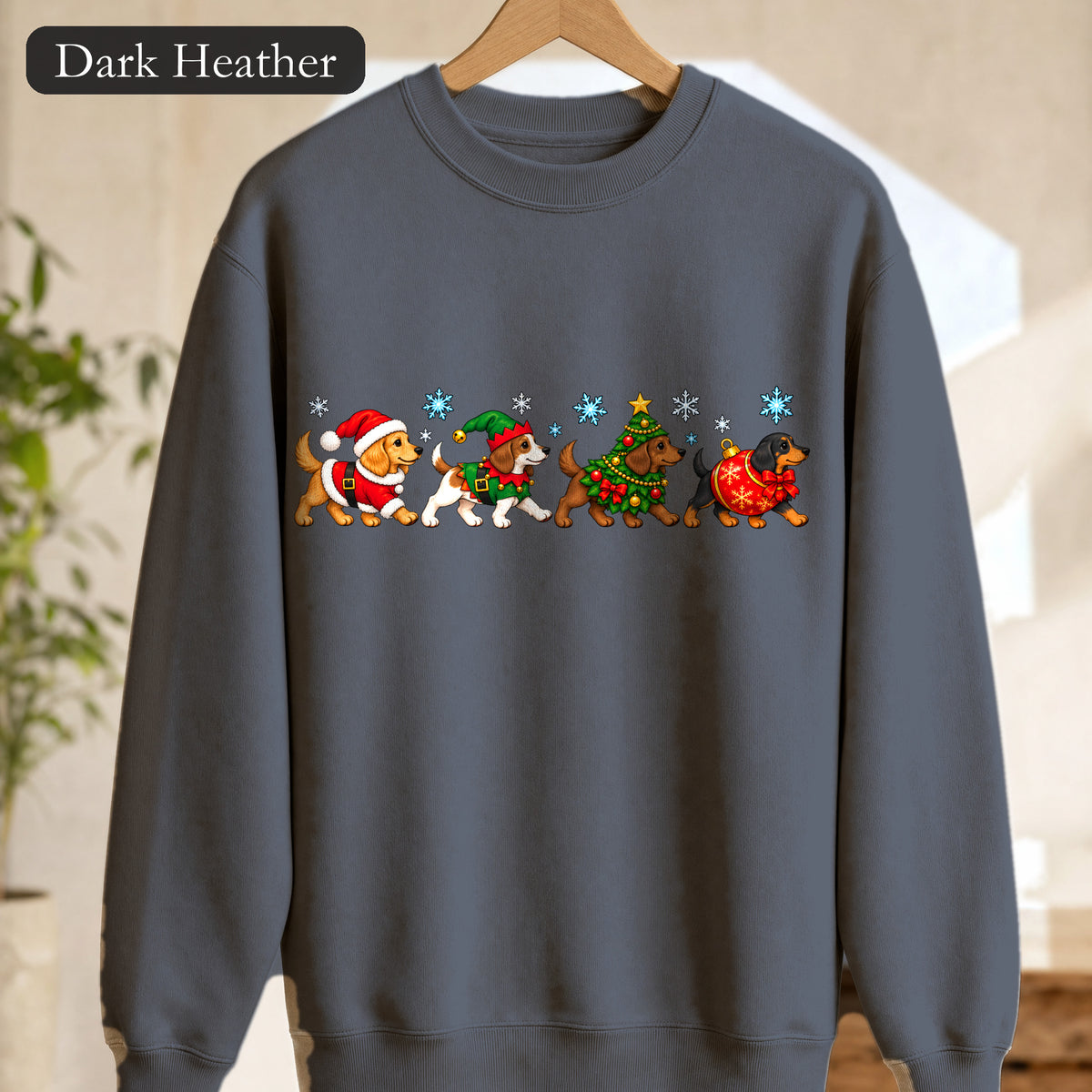Christmas Puppy Parade sweatshirt | Holiday dog crewneck