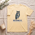 Into the Night I Fly Shirt, Owl Double Exposure Tee, Starlit Forest Nature Lover Gift, Woodland Wildlife Sweatshirt