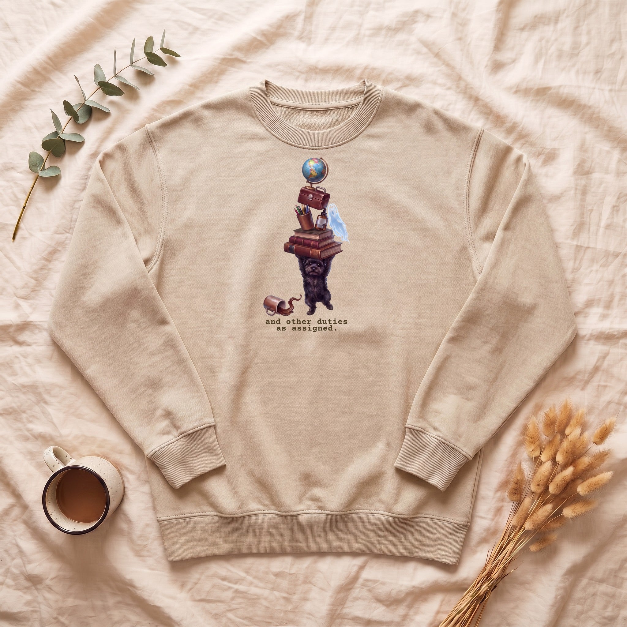 And Other Duties As Assigned Sweatshirt, Funny Paraprofessional Crewneck, School Staff Dog Sweatshirt, Teacher and Teacher Aide Gift