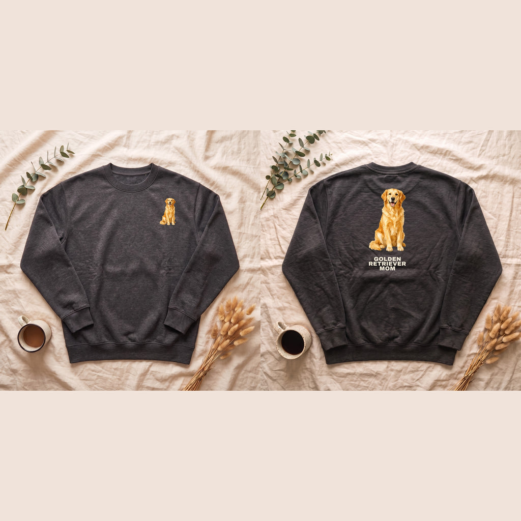 Golden Retriever Mom Shirt, Painterly Golden Dog Mom Tee, Cute Golden Lover Gift, Dog Owner Sweatshirt for Her