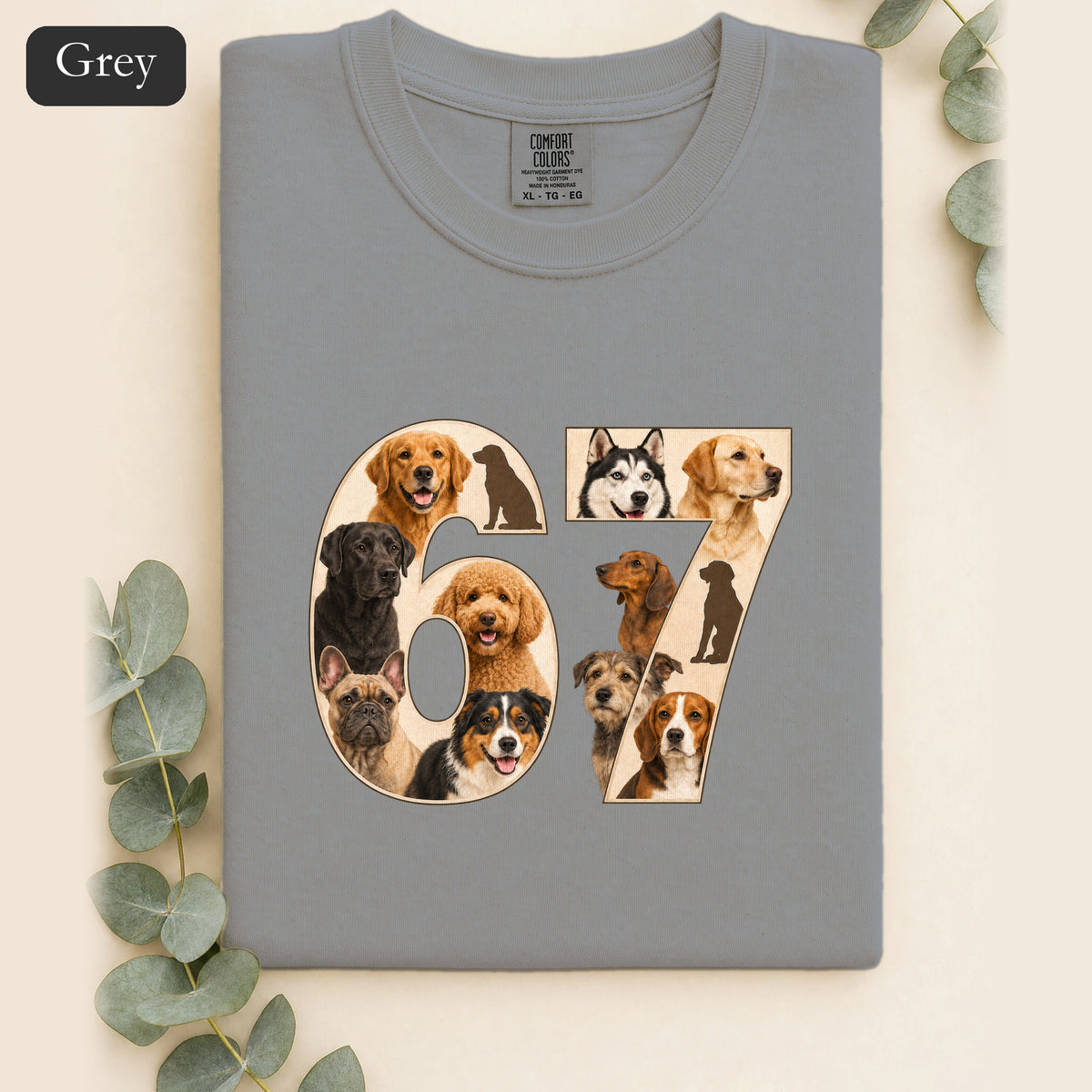 67 Dogs Shirt, Funny 67 Meme Dog Tee, Trendy Dog Number Gift, Dog Lover Sweatshirt