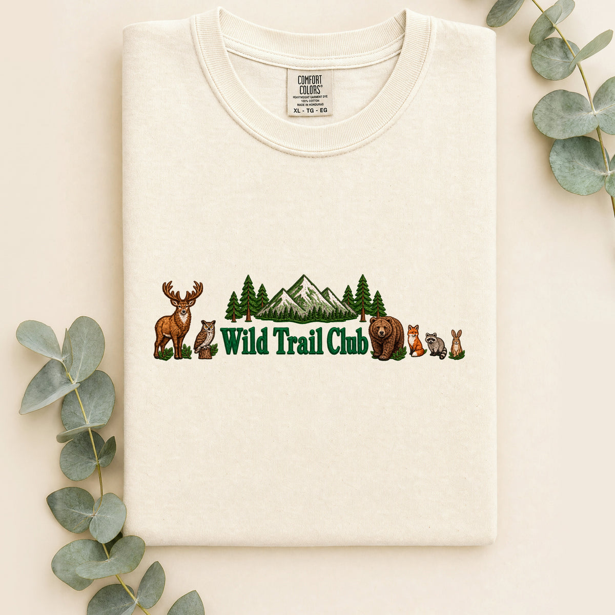 Embroidered Autumn Wildlife Wild Trail Club Shirt