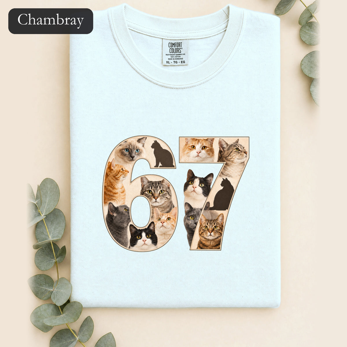 67 Cats Shirt, Funny 67 Meme Cat Tee, Trendy Cat Number Gift, Cat Lover Sweatshirt