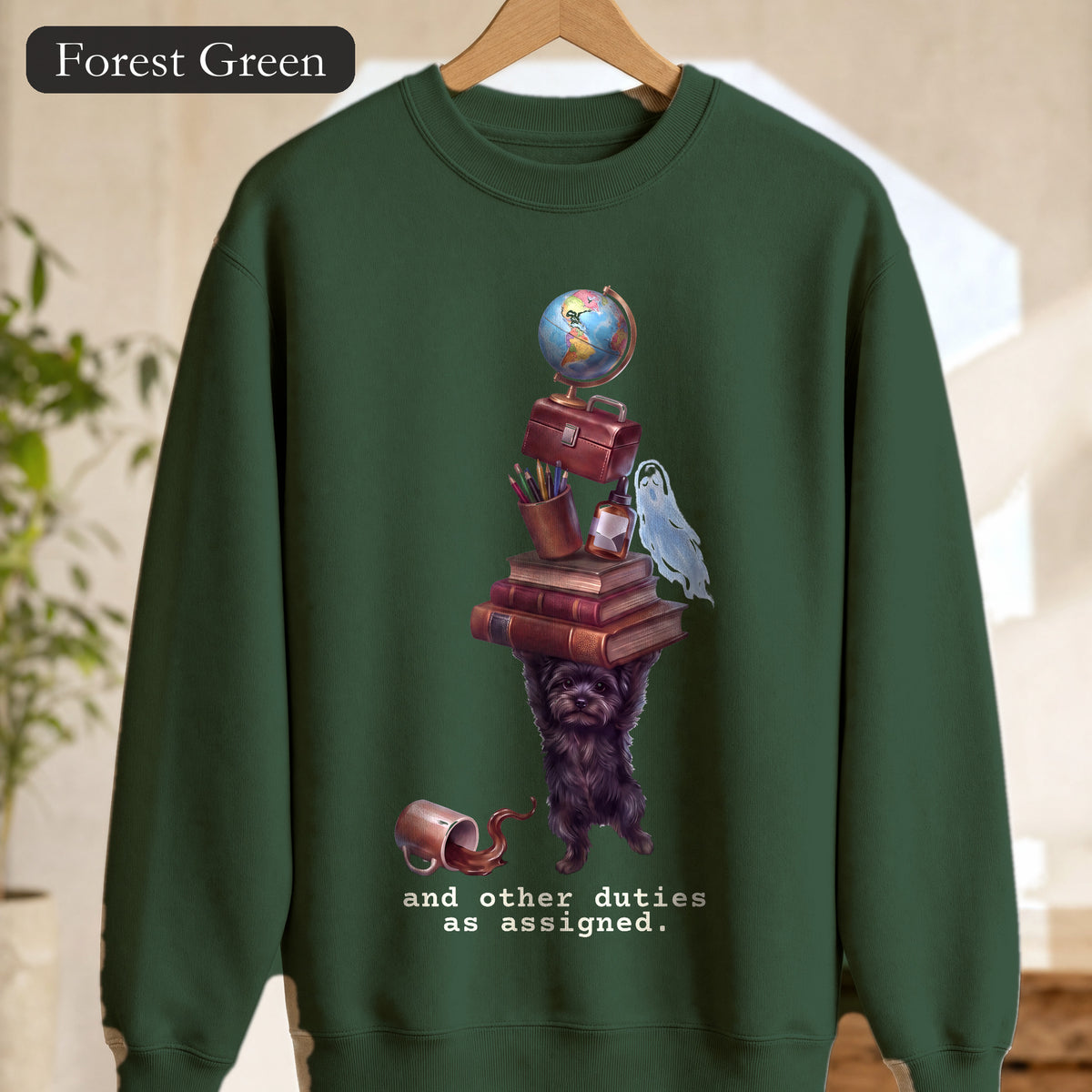 And Other Duties As Assigned Sweatshirt, Funny Paraprofessional Crewneck, School Staff Dog Sweatshirt, Teacher and Teacher Aide Gift