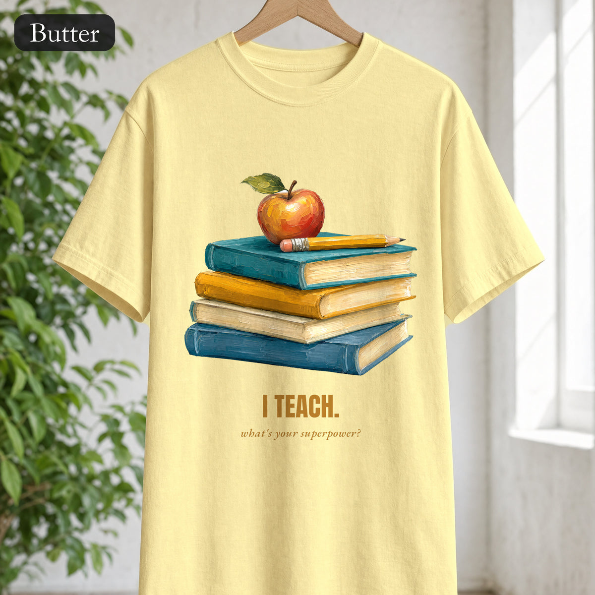 Teacher Shirt, I Teach What's Your Superpower Tee, Teacher Appreciation Gift, Painterly Back to School Sweatshirt